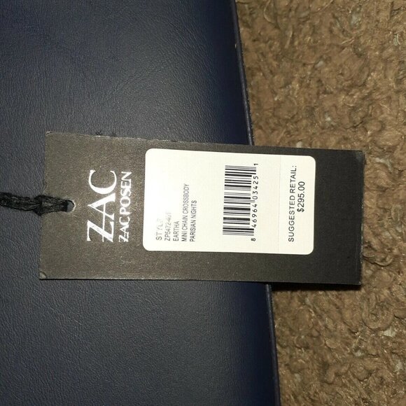 ZAC POSEN-Eartha Mini Chain Crossbody Bag-LEATHER-Parisian Nights-NWT-Dustbag - Picture 5 of 7